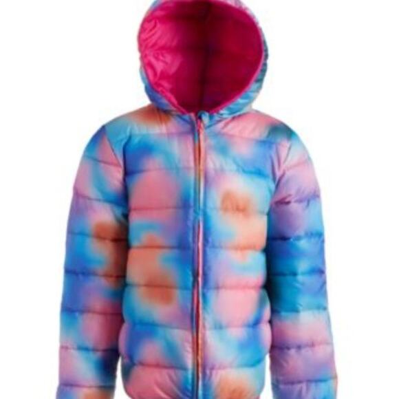 Epic Threads Girls Watercolor Quilted Packable Hooded Jacket girls size (M) NEW - Picture 5 of 5